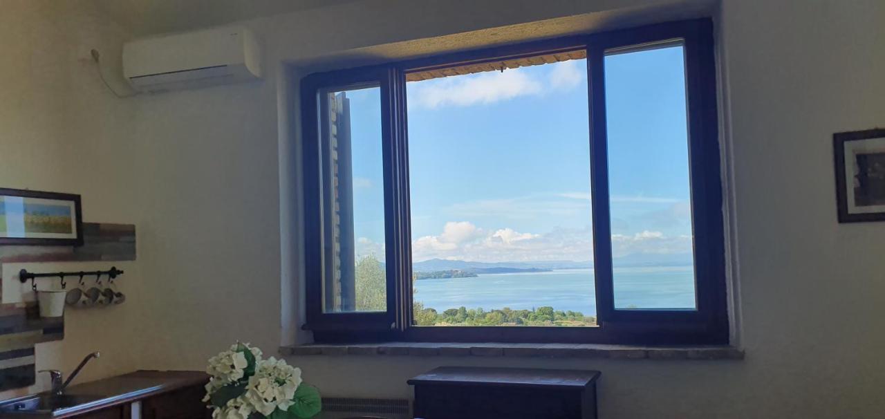 Poloturisticoumbria Rustico Con Piscina Vista Lago Passignano sul Trasimeno Bagian luar foto