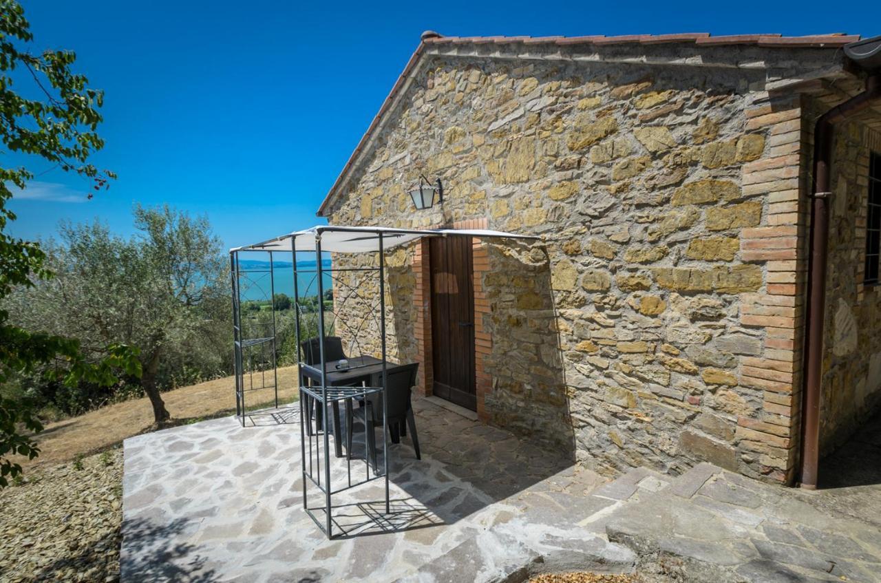Poloturisticoumbria Rustico Con Piscina Vista Lago Passignano sul Trasimeno Bagian luar foto